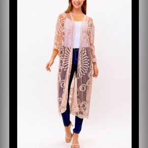 Raj dusty rose lace topper
